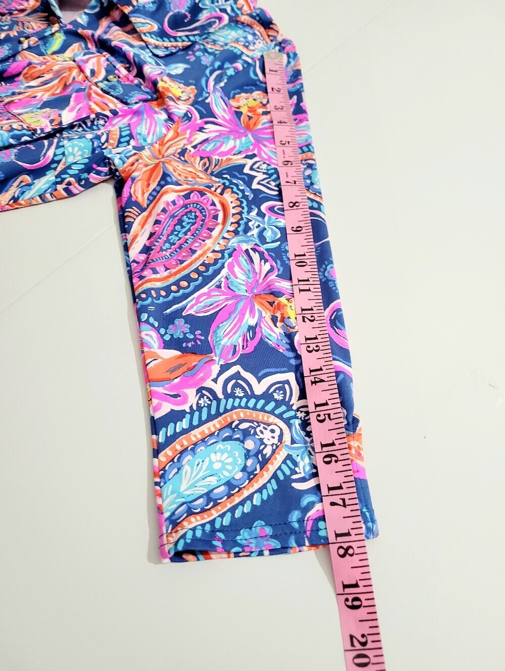 Stella Parker Liquid Knit SPF Dress Large Coastal Grandma Paisley Travel Tunic - Picture 13 of 13